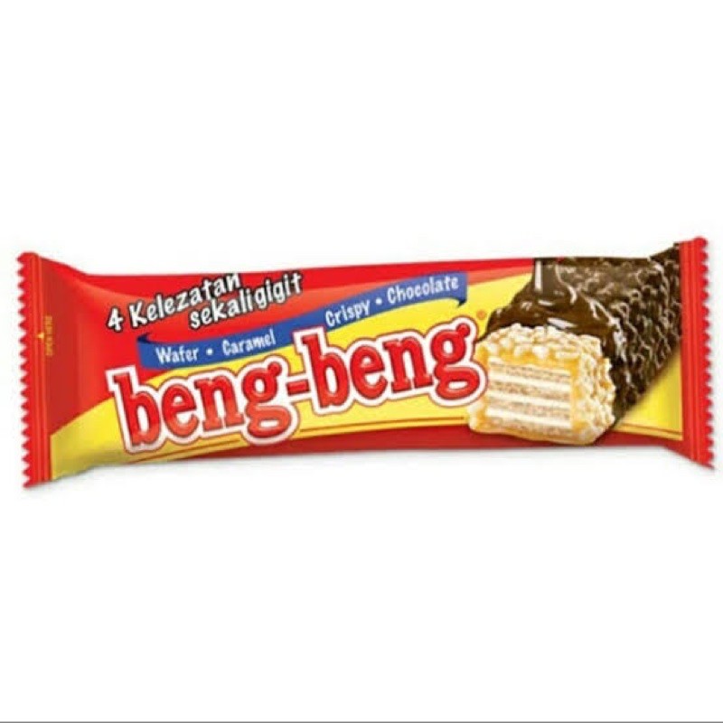 Beng-Beng Reguler 22 gram SATUAN Wafer Snack Salut Coklat