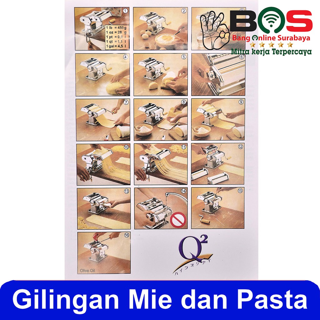 Pasta Maker Gilingan Mie Gilingan Molen Atlas Q2 8150 Q2-8150 Q28150