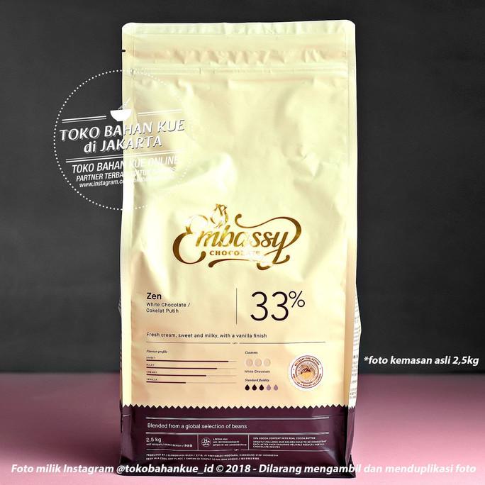 

Embassy Chocolate - Zen 33% 500gr White Couverture Tulip Coklat Putih