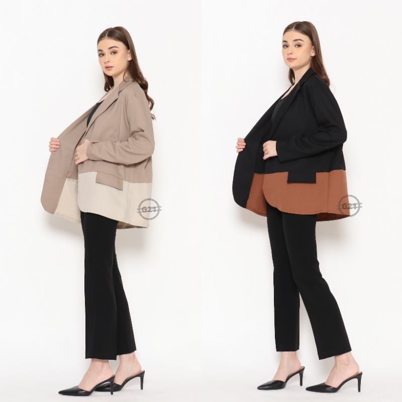 Blazer Wanita Outer Oversize Korea Style Kerja Casual Premium Lengan Panjang Blezer Outher Wanita Oversized Korean Kantor Kasual