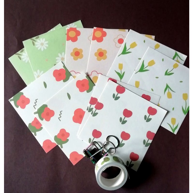 

10pcs Memo motif bunga