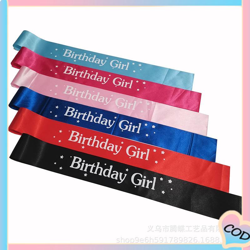 COD❤️Selempang Sash Birthday Girl Selempang Ulang Tahun Birthday Sash Birthday Queen Princess-A.one