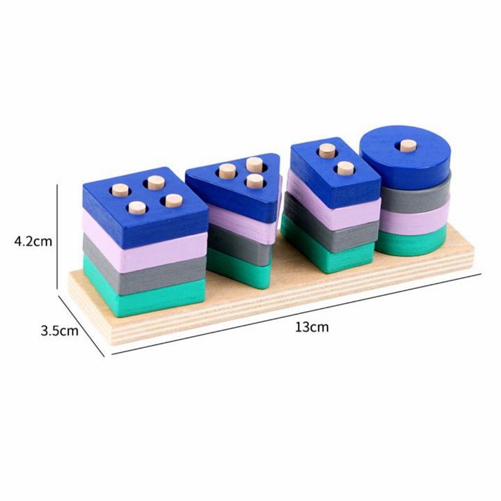 AESTHETIC GEOMETRY STACKING - MAIN BALOK SUSUN BENTUK - Geometri Stacking - mainan kayu edukasi anak