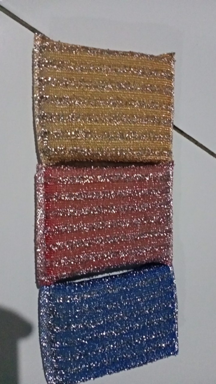 [1kg = 120pcs]sponge Cuci Piring Warna Warni