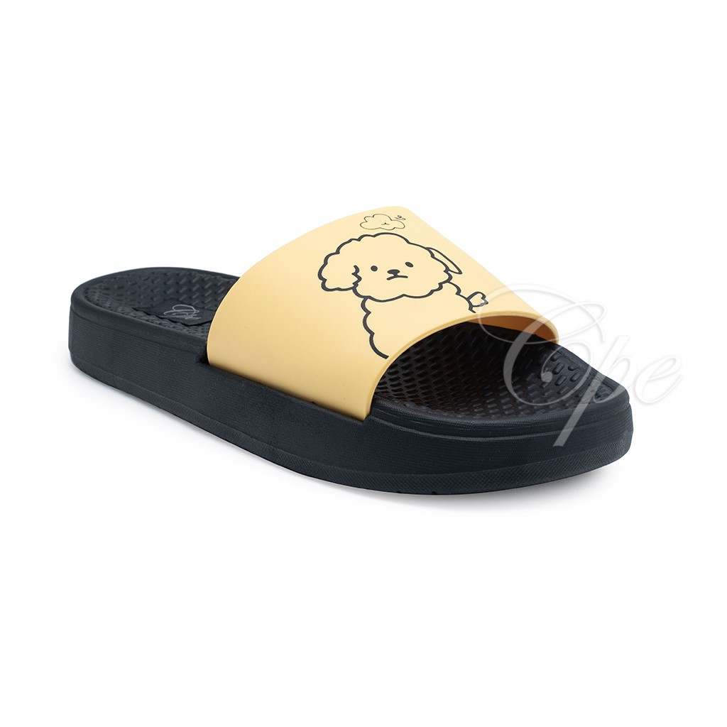 CPE SLPT V CUTIES Sandal Slop Slip On Teplek Wanita Sandal Cewek-Puppy Yellow