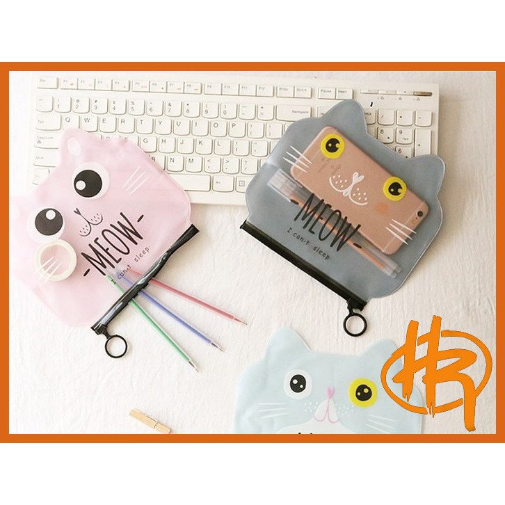 

tempat pensil badut dan kucing / tempat pensil / kotak pensil / tempat kosmetik / stationery /pensil