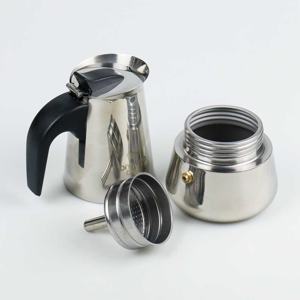 Moka Pot Expresso Espresso Coffee Maker Stainless 2 4 6 9 Cup Teko Stovetop Filter Pembuat Kopi