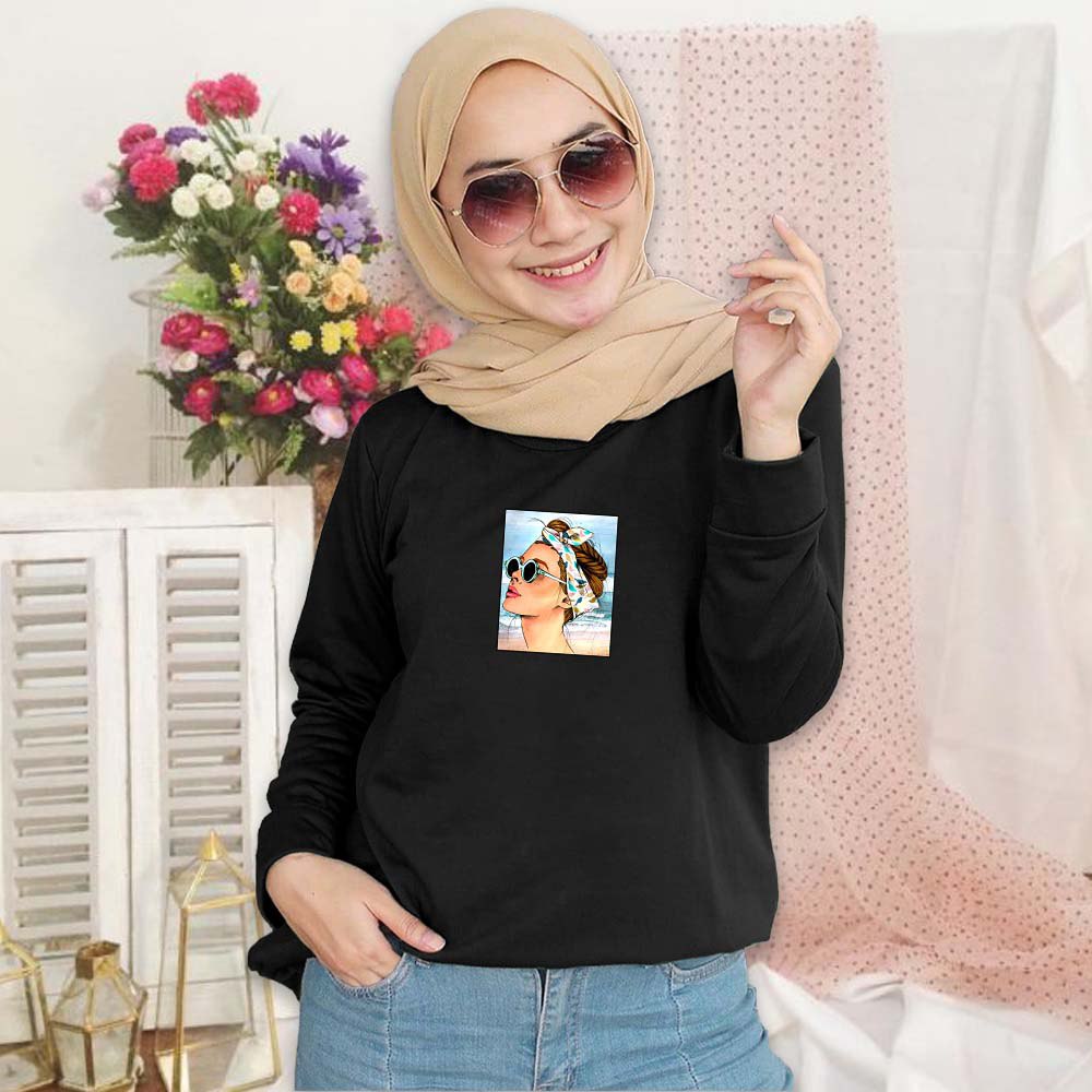 SWEATER WANITA CREWNECK, CEWEK CUTE PAKAIAN WANITA.