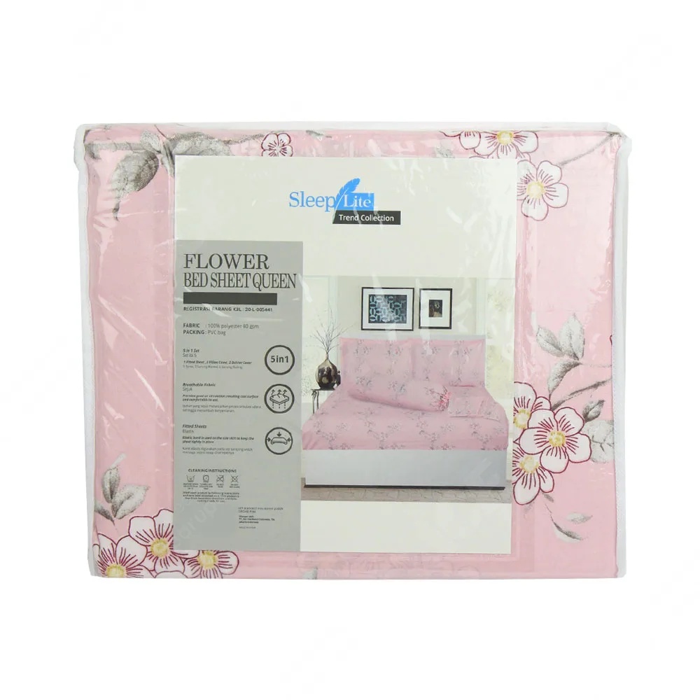 ACE Sleeplite 120x200+30 Cm Set 3 Pcs Seprai Polyester Orchid - Pink