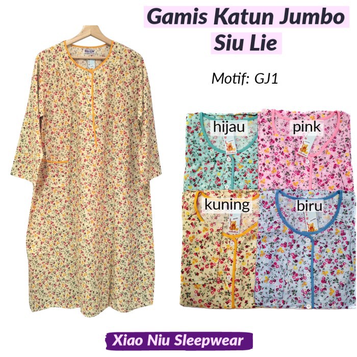 Promo!! Daster Lengan Panjang Pekalongan Pelangi Daster Jumputan  UK118 Gamis Katun Jumbo Siu Lie Xl