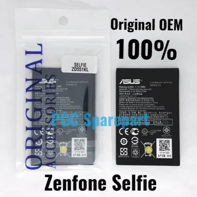 BATERAI ORIGINAL OEM 100 PERSEN ASUS ZENFONE SELFIE ZD551KL Z00UD / Z00UDC / Z00UDH