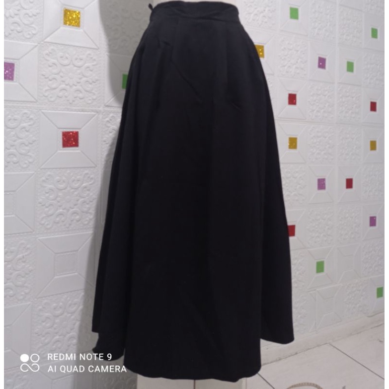 Rok wanita payung hitam kekinian, rok korea Import