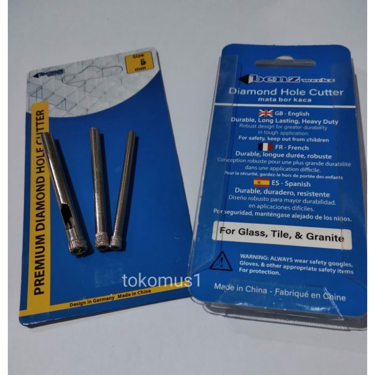 BENZ DIAMOND CORE FOR GLASS 3 4 5 6 8 10 12 14 16 18mm /MATA BOR HOLE SAW PEMBOLONG KERAMIK GRANIT