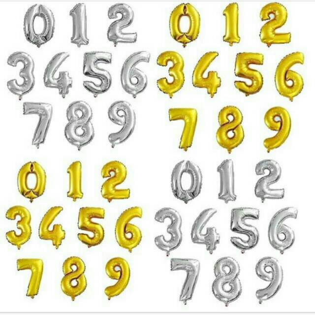 Balon foil emas/perak
