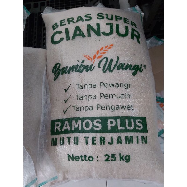 

Beras Ramos Plus Merk Bambu Wangi 25 kg (khusus instan)