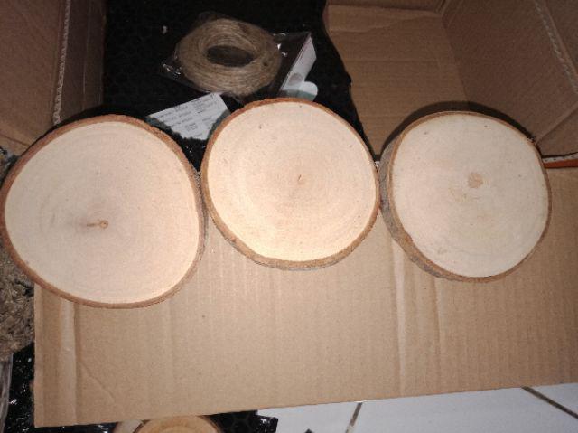 Bondarts Wood Slice Size 35 S/d 44 Cm | Irisan Kayu Mahoni | Talenan Dekorasi