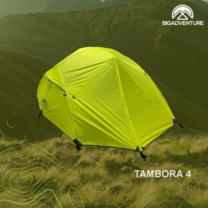 Tenda Bigadventure Tambora Kap 4 Orang Camping Tent Original Premium