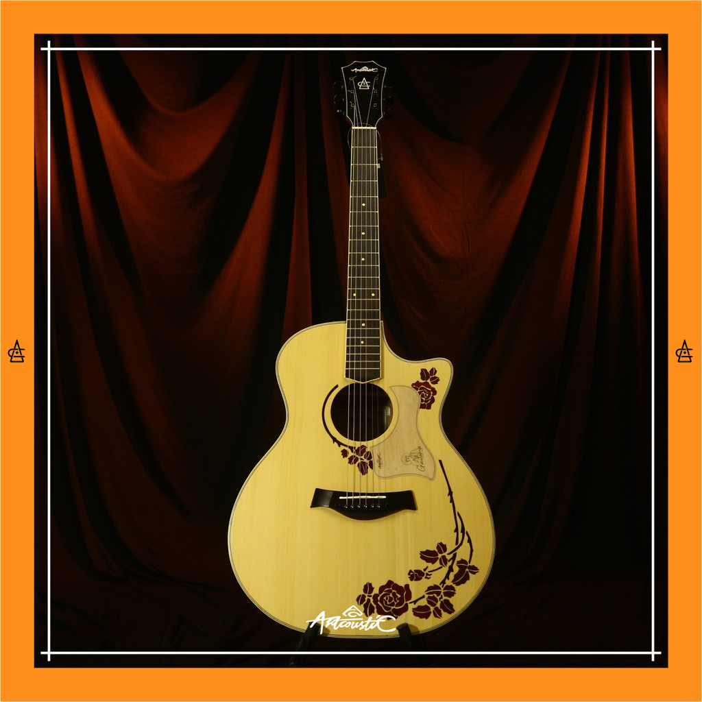 Artcoustic Gautama Flower Doff Natural Gitar Akustik