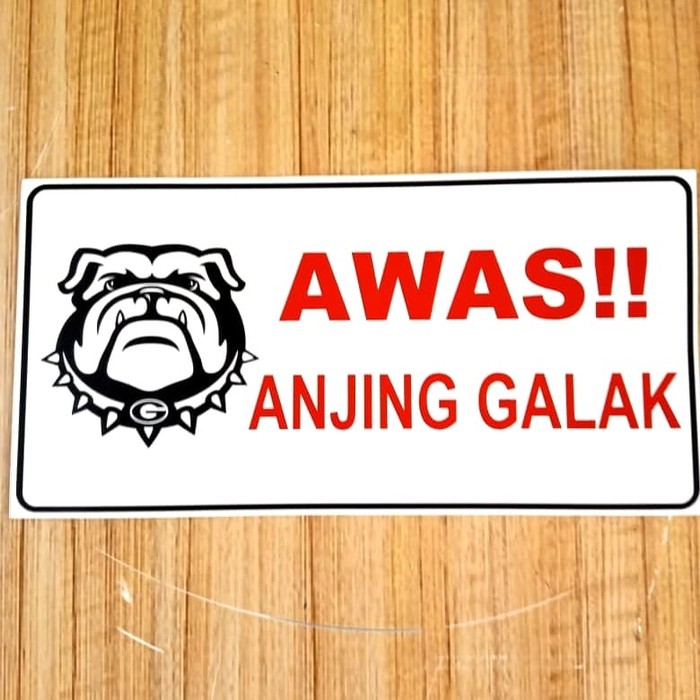 

label awas anjing galak uk 7X18CM