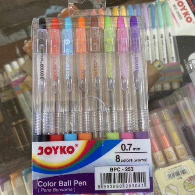 

Bpc 253 Ball pen Ball pen Pulpen Pena Cetrek 8 warna Bpc-253 Joyko