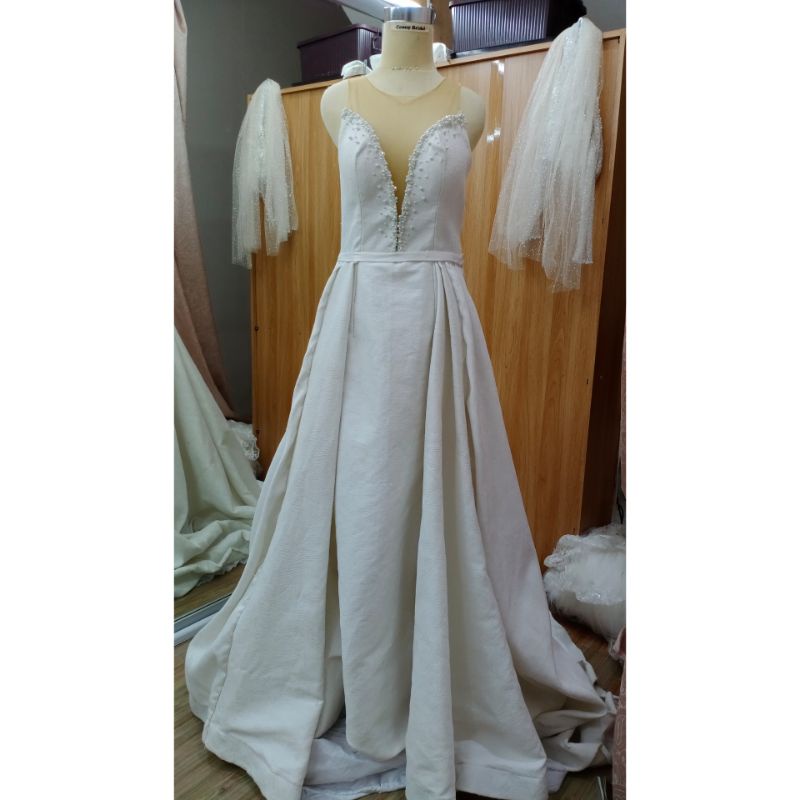 [GRATIS ONGKIR] GAUN WEDDING EKOR 054  / GAUN WEDDING PRELOVED / GAUN PENGANTIN BEKAS