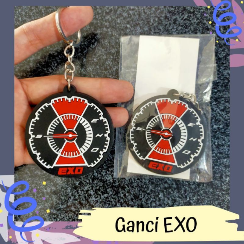 Gantungan Kunci Ganci Keychain Kpop Exo Tempo Karet