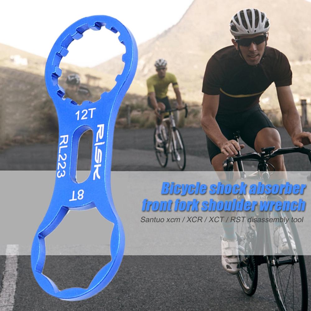 R-FLOWER Front Fork Sepeda Blue MTB Alat Pelepas Garpu 8T 12T Kunci Pas