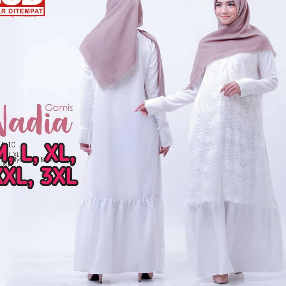 [PROMO 8YS54] Gamis Bordir 2021 Gamis Bordir Putih Gamis Bodir Mewah Gamis Bordir Cantik Gamis Lebar
