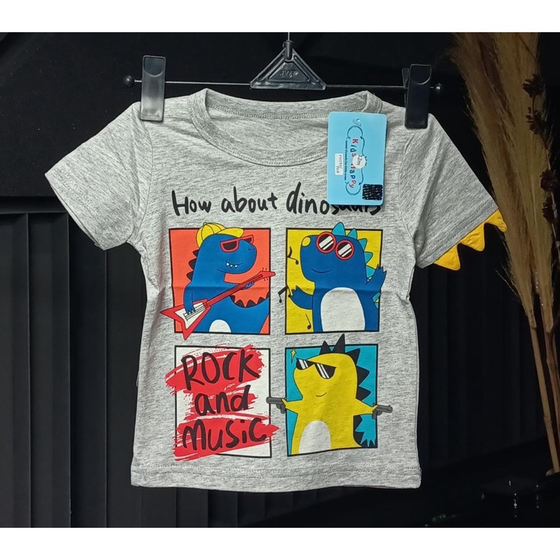 T-SHIRT DINO KIDS HAPPY | ATASAN PENDEK KIDS HAPPY