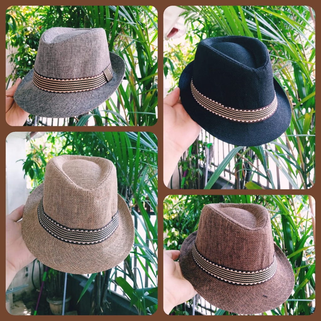 TERBARU DAN TERMURAH Topi Fedora Jazz Vintage Laken Cowboy - Topi Koboy Pria / Topi Kasual / Topi Gaya COD