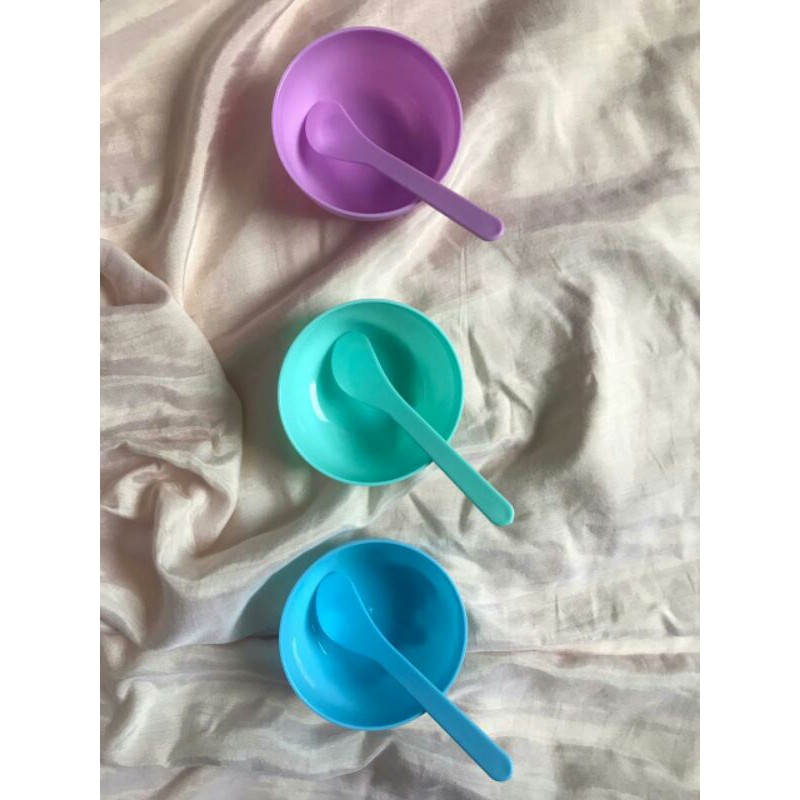 Perlengkapan masker 1 set Mangkok + spatula masker