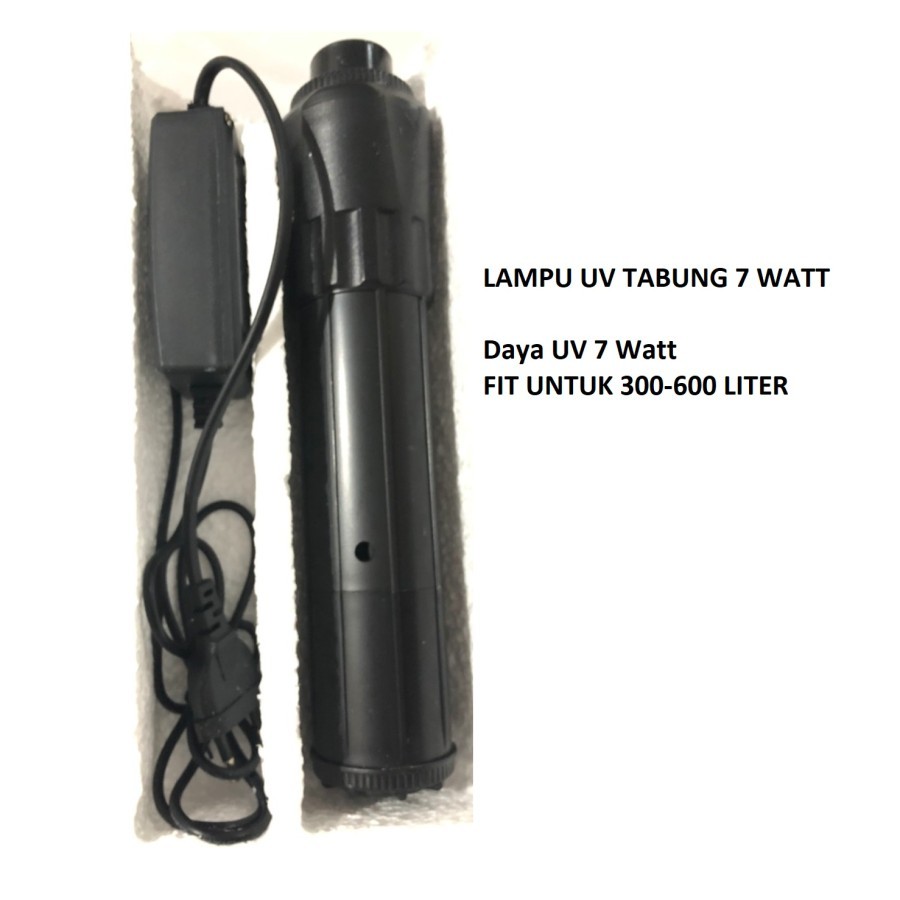 Lampu UV Tabung 7 watt / Lampu UV plus Tabung 7 watt untuk air aquarium / kolam / air minum