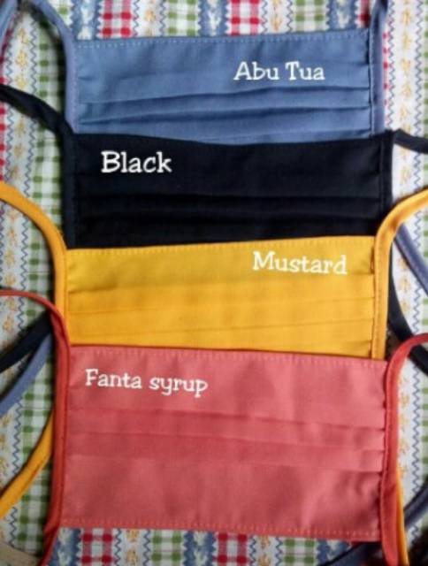 [HUSNA COLLECTION] Masker Kain Isi 1 Lusin ( 12 Pcs ) / GROSIR MASKER