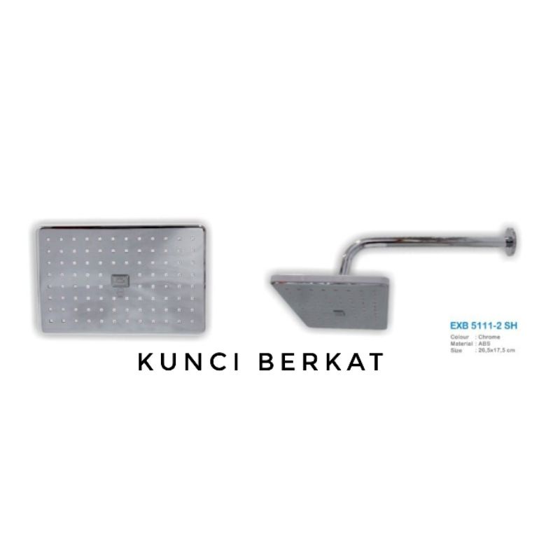 Wall Shower Kotak Eixo Chrome1/Shower Head/Sower Tanam/Shower Mandi