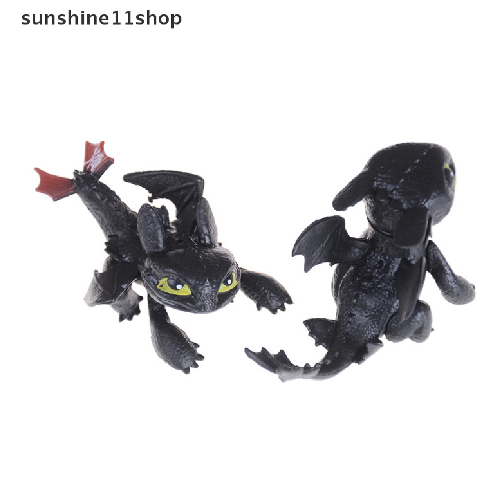 (SHO) Mainan Action Figure Toothless Night Fury Dragon Bahan PVC Untuk Anak