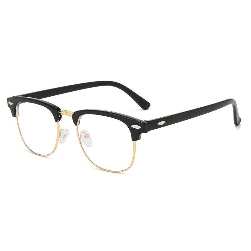 (27AN.ID) Kacamata KM32 Optik Flat Vintage Anti Radiasi UV400 untuk Pria / Wanita B13-#3 BLACK GOLD