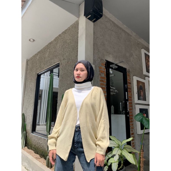 OVERA Cardigan | CARDIGAN KNIT OVERSIZE BATWING-3