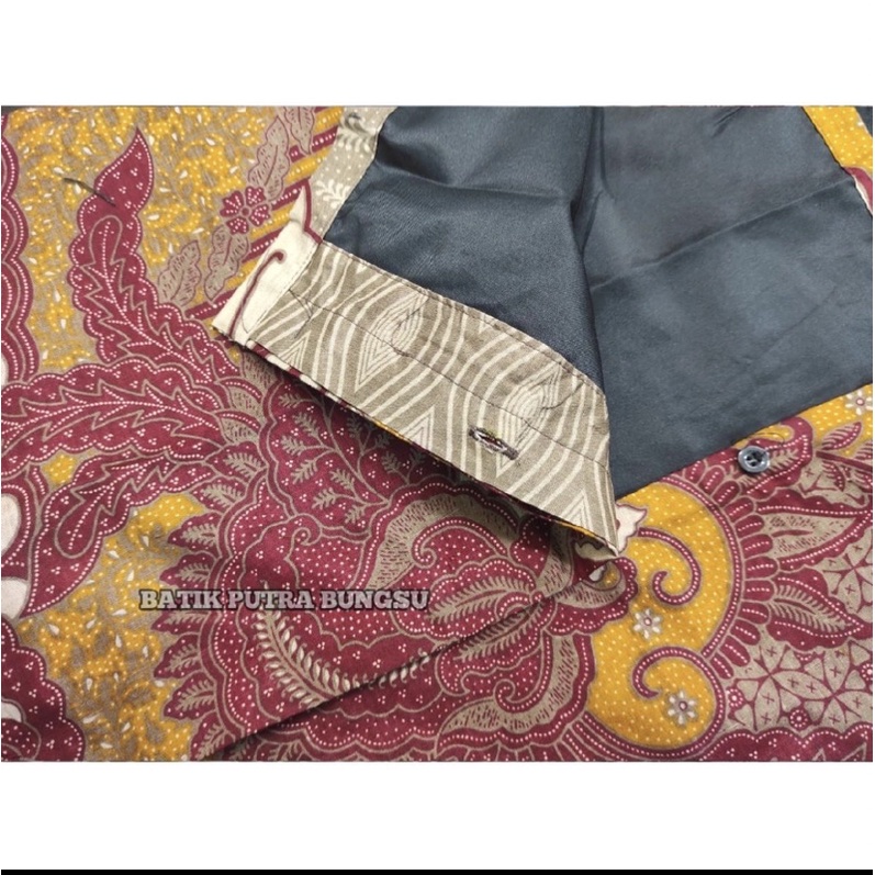 Kemeja Batik Pria Lengan Panjang Lapis Furing Bu Batik Putrabungsu