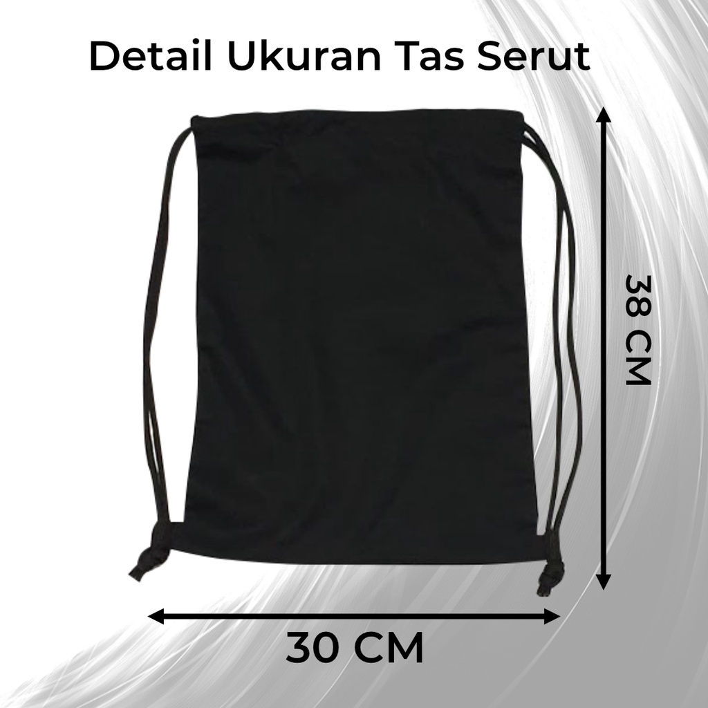 ZCO - Tas Serut Multifungsi Untuk Olahraga Sekolah Futsal Basket Berenang String bag Bahan Taslan Waterdrop | Tas Serut Terlengkap - New Stringbag - String bag Bts Muat Banyak Ukuran 38  x 30 cm Part VI | Morybag