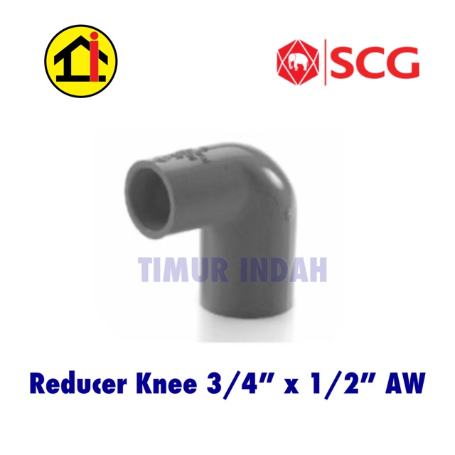 Reducer Knee 3 4 X 1 2 Aw Reducer Elbow 3 4 X 1 2 Aw Scg Shopee Indonesia