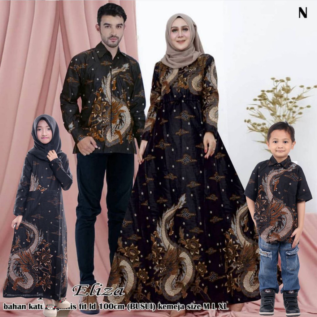 COUPLE BATIK MOTIF NAGA KATUN PRIMA WANITA GAMIS ALL SIZE TERBARU TERMURAH 002
