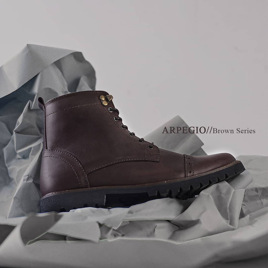 ARPEGIO BROWN (KULIT ASLI) |ManNeedMe x Reyl| Sepatu Safety Boots Pria ORIGINAL