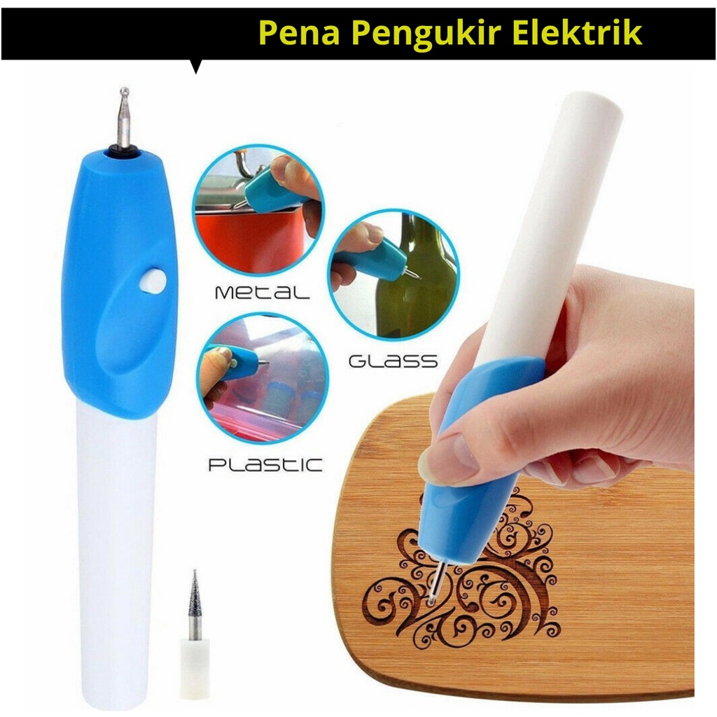 

Pena Pengukir Alat Ukir Glass Plastik Metal Piring Alat Dapur Segala Macam Benda / Pulpen Mengukir Nama