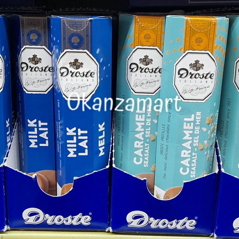 

Droste Holland Chocolate Milk Lait/Caramel/Milk White/Dark Noir/Orange Crisp/Extra Dark 80gr