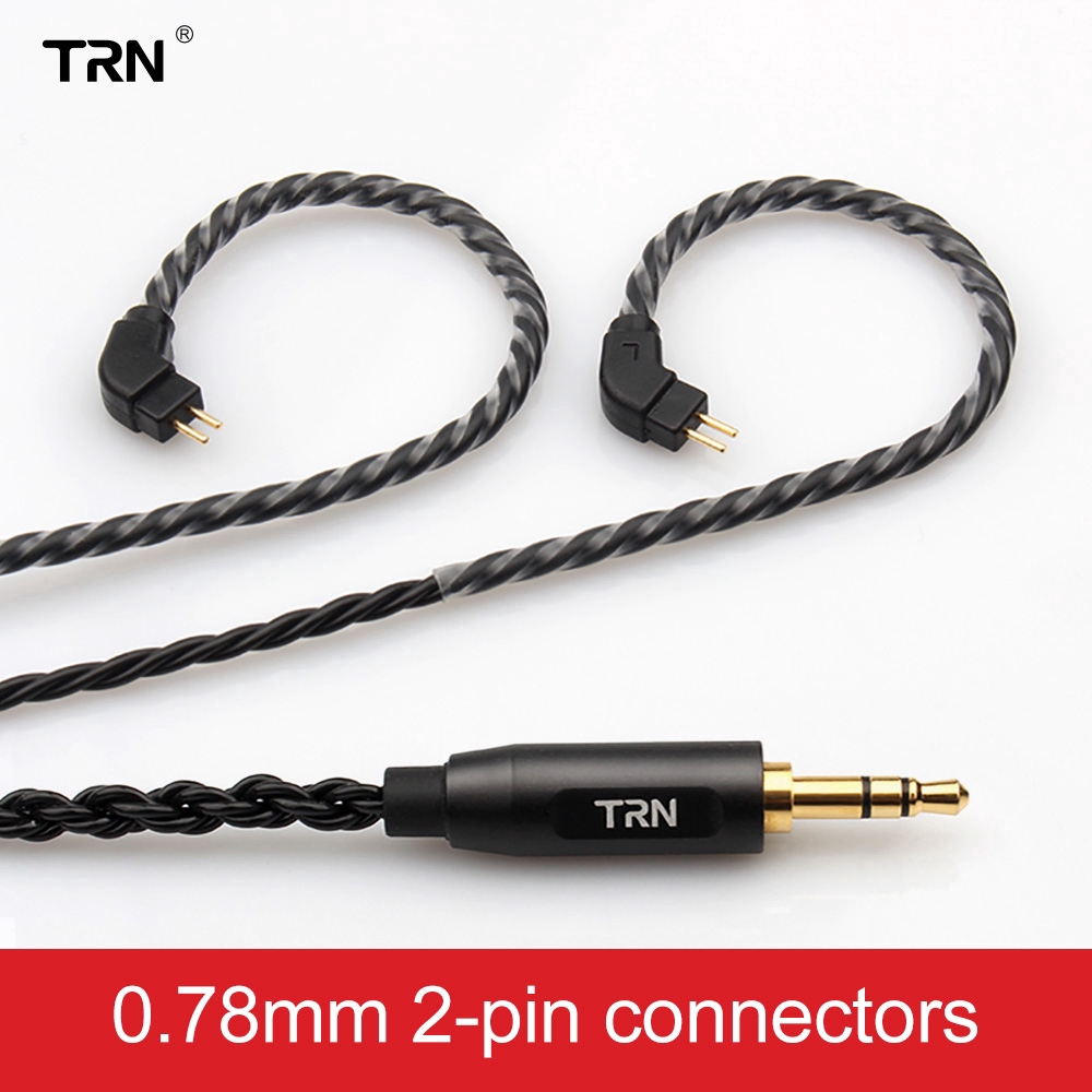 Trn 6 Core Kabel Kepang High Purity Bahan Tembaga iem 2Pin mmcx