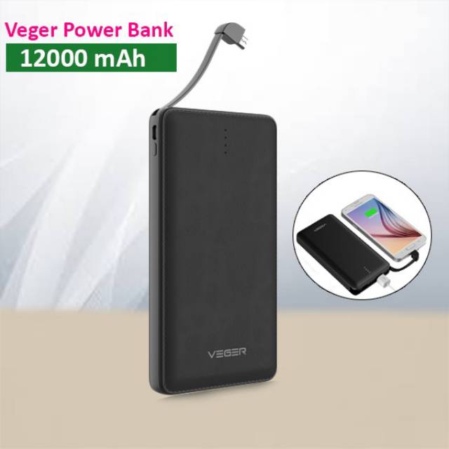 ORIGINAL powerbank veger 12000mah