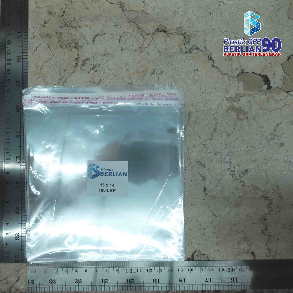 

15X14 CM PLASTIK OPP (SEAL/LEM) TEBAL 18 MIC ASLI / PLASTIK KEMASAN