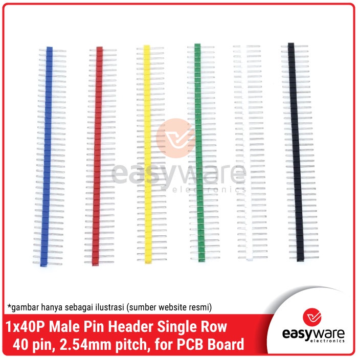 Pin Header Male Single Row 40 Pin 2.54mm 1x40P Pin Header Male