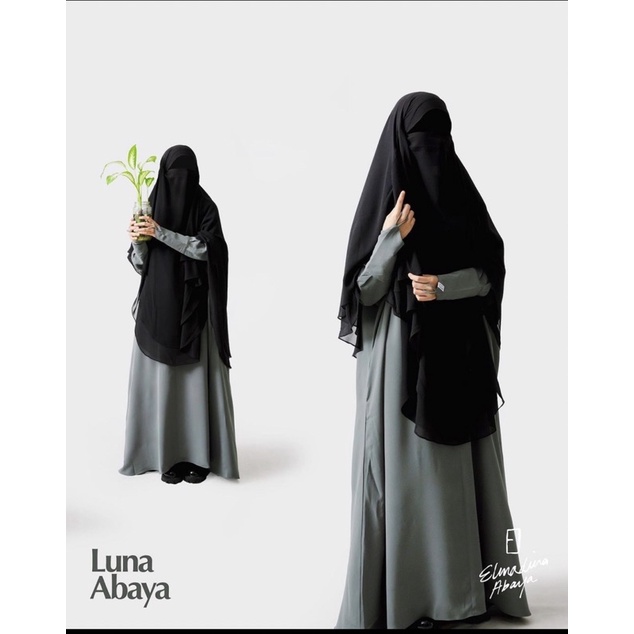 Luna Abaya elmadina abaya Deep Lichen Mazen