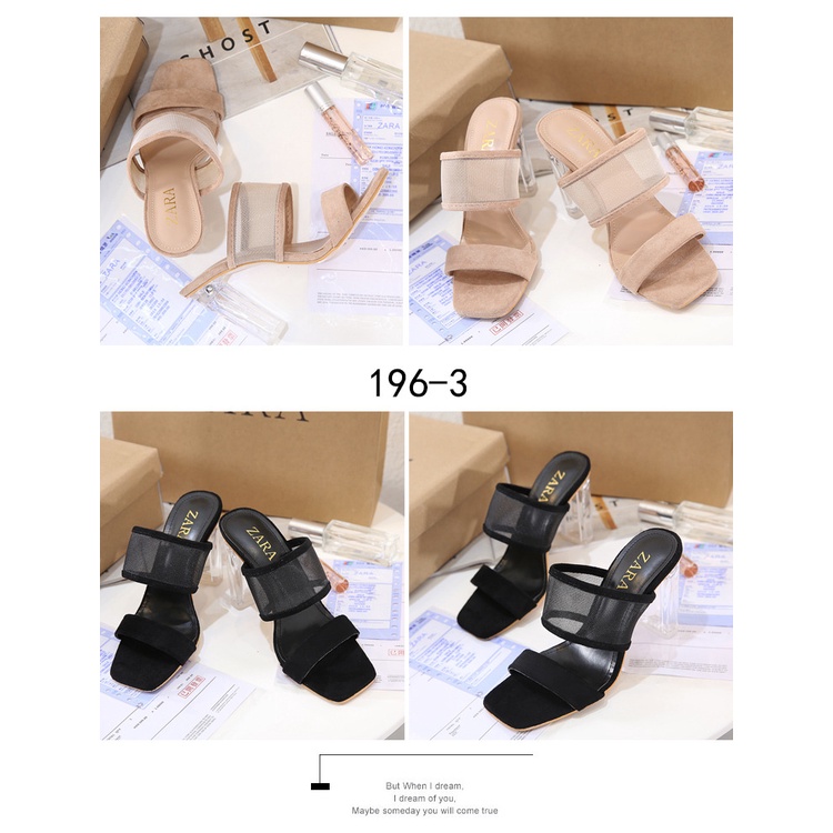 ZR VINYL SANDALS WITH METHACRYLATE HEEL #196-3